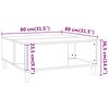 vidaXL Coffee Table High Gloss White 80x80x36.5 cm Engineered Wood