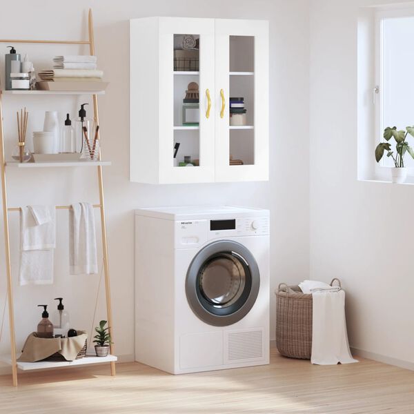 vidaXL Wall Mounted Cabinet White 69.5x34x90 cm