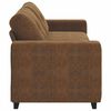 vidaXL Sofa with Cushion Brown [Faux leather and Wood]