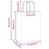 vidaXL Paper Bags 250 pcs with Handles Pink 21x11x28 cm
