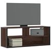 vidaXL TV Cabinet Brown Oak 100x31x39.5 cm Engineered Wood and Metal