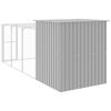 vidaXL Chicken Cage with Run Light Grey 165x455x181 cm Galvanised Steel