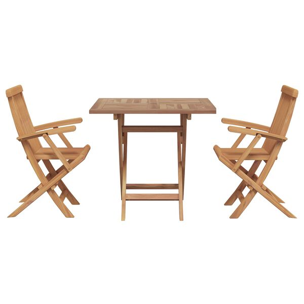 vidaXL Garden Dining Set 3 pcs Brown Solid Acacia Wood