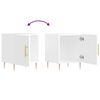 vidaXL Bedside Cabinets 2 pcs High Gloss White 40x40x50 cm Engineered Wood