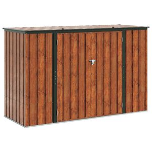 vidaXL Garden Storage Box Brown 214 x 82 x 132 cm Steel