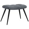 vidaXL Relaxing chair with Footstool 2 pcs Dark Grey Velvet