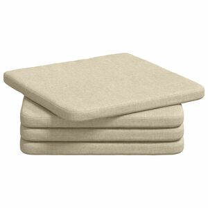 vidaXL Seat Cushions 4 pcs Cream 40 x 40 x 3 cm Fabric