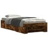 vidaXL Bed Frame without Mattress Smoked Oak 75x190 cm Small Single Engineered Wood