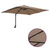 vidaXL Garden Parasol Taupe 248.5 x 247.5 x 160 cm Fabric