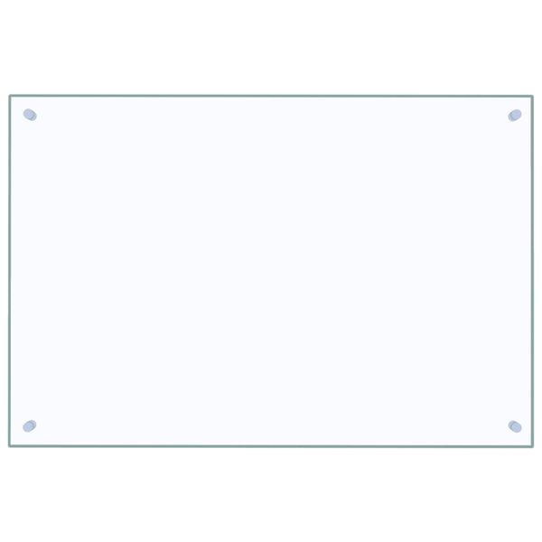 vidaXL Kitchen Backsplash Transparent 90 x 60 cm Tempered Glass