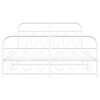vidaXL Metal Bed Frame without Mattress with Footboard White 140x190cm