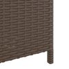 vidaXL Trash Bin Brown 40x40x80 cm Poly Rattan