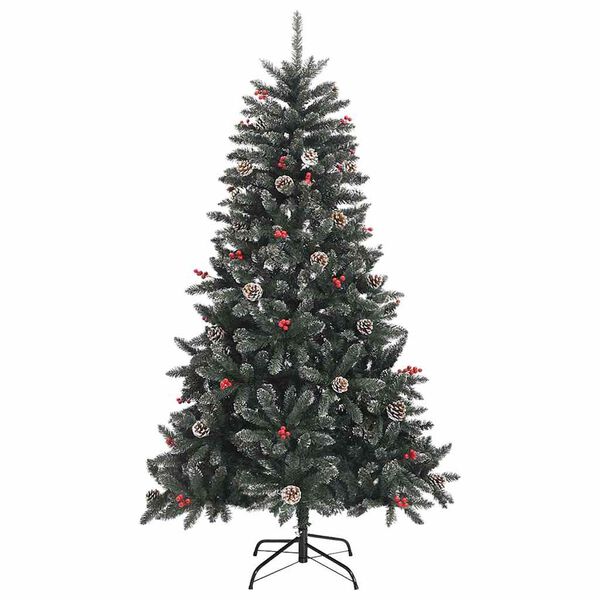 vidaXL Artificial Christmas Tree with 150 LEDs with Stand Green 150 cm
