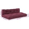 vidaXL Pallet Sofa Cushion Maroon Fabric