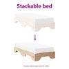 vidaXL Bed Frame No Mattress Stackable 75x190 cm Small Single Solid Wood