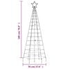 vidaXL LED Christmas Tree with Spikes 220 LEDs Cold White 180 cm