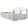 vidaXL Bed Frame Concrete Grey 135 x 190 cm Engineered Wood