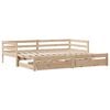 vidaXL Daybed with Drawers without Mattress 90x200 cm Solid Wood