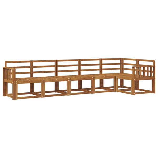 vidaXL Outdoor Sofa Set 6 pcs Natural Solid Acacia Wood