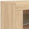 vidaXL Sideboard with LED Lights Sonoma Oak 283x37x67 cm