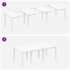 vidaXL Garden Dining Table White 200 x 100 x 73 cm Poly Rattan