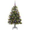 vidaXL Artificial Hinged Christmas Tree with Cones Green 150 cm