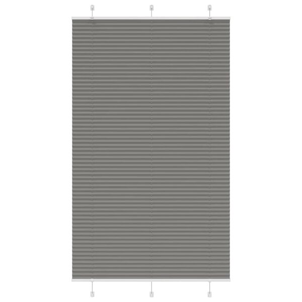 vidaXL Pleated Blind Anthracite 115x200 cm Fabric Width 114.4 cm Polyester