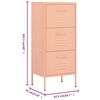 vidaXL Storage Cabinet Pink 42.5x35x101.5 cm Steel