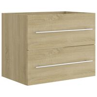 vidaXL Sink Cabinet Sonoma Oak 60x38.5x48 cm Engineered Wood