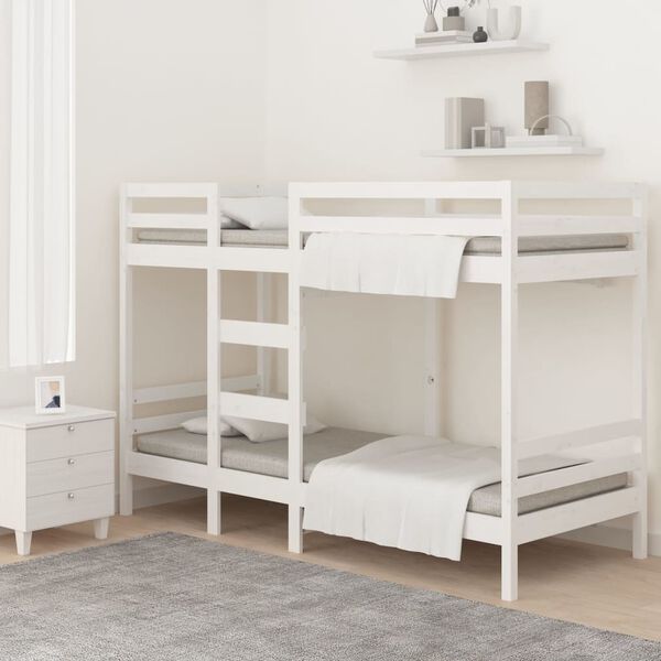 vidaXL Bunk Bed without Mattress White 90x200 cm Solid Wood Pine