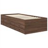 vidaXL Daybed Manual Brown Oak and Black 100 x 200 cm Engineered Wood
