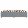 vidaXL Bed Frame without Mattress Light Grey 90x190 cm Single Fabric