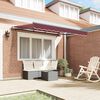 vidaXL Retractable Awning Burgundy 350 x 200 cm Fabric