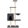 vidaXL Cat Tree with Sisal Scratching Posts Dark Grey 145 cm