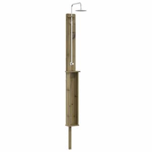 vidaXL Outdoor Shower 246 cm Impregnated Pine Wood and Stainless Steel