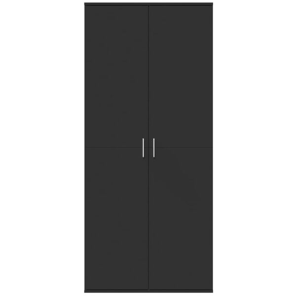 vidaXL Highboard Black 80x35x180 cm Engineered Wood