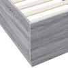 vidaXL Bed Frame with LED without Mattress Grey Sonoma 90x200 cm