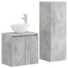 vidaXL Bathroom Furniture Set 2 pcs Concrete Grey 33 x 34.5 x 100 cm