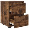 vidaXL Bedside Table Smoked Oak 30.5 x 30 x 43 cm Engineered Wood
