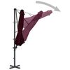 vidaXL Cantilever Garden Parasol with Aluminium Pole Red 300 cm