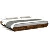 vidaXL Bed Frame without Mattress Smoked Oak 180x200 cm Super King