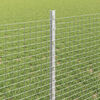 vidaXL Fence with Post Silver 0.8 x 10 m Steel