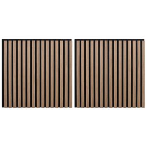 vidaXL Wall Panels 2 pcs 60.5 x 60 cm Brown