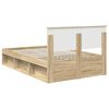 vidaXL Bed Frame with Headboard Sonoma 120 x 200 cm Engineered wood