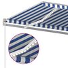 vidaXL Manual Retractable Awning with LED 600x350 cm Blue and White