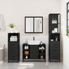vidaXL 4&nbsp;Piece Bathroom Furniture Set&nbsp;Black Engineered Wood