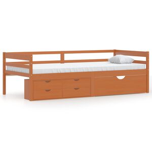 vidaXL Bed Frame with Storage without Mattress Honey Brown 90x200 cm