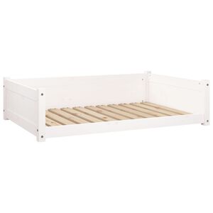 vidaXL Dog Bed White 105.5x75.5x28 cm Solid Pine Wood