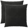 vidaXL Cushion with Pillow HEERLEN 2 pcs Black Velvet