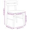 vidaXL Dining Chair 2 pcs White and Brown Solid Rubber Wood